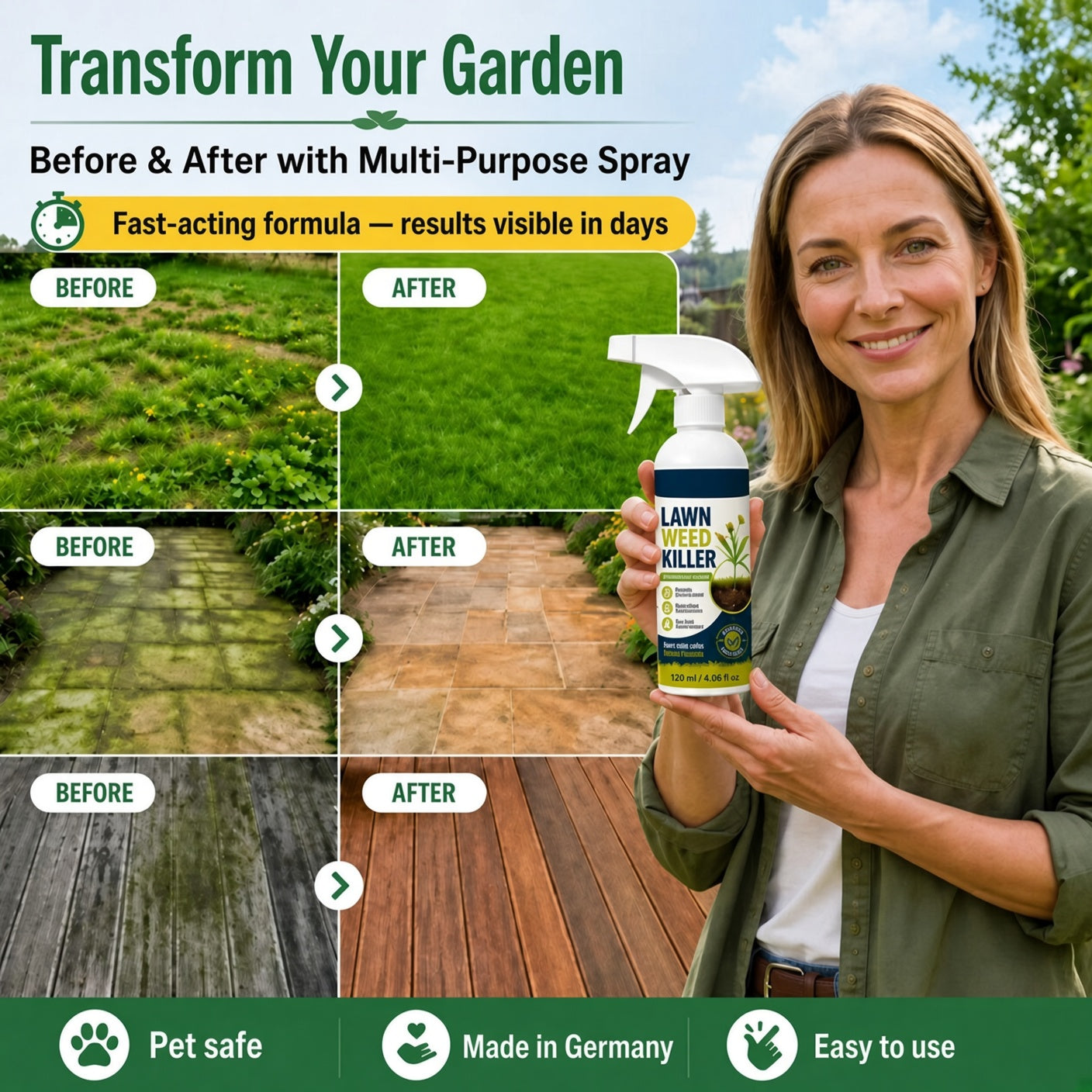 ⚡ Easy Stress‑Free Weeding | For Gardens, Paths & Patios 🌿 Helps Suppress Weed Growth